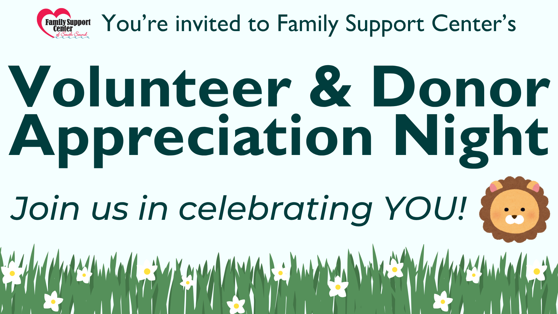 Volunteer & Donor Night Website Banner Volunteer & Donor Night Website Banner
