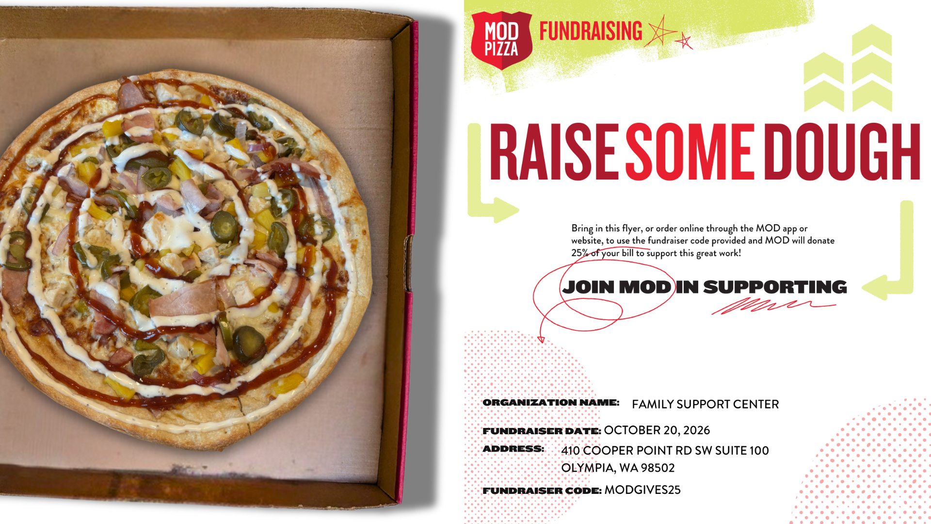 MOD Fundraiser Banner